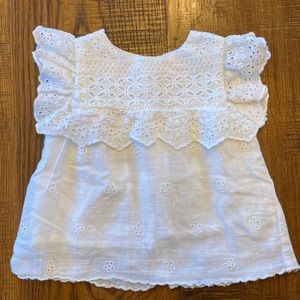 ZARA baby eyelet top 9-12 months